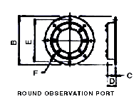 Round Observation Ports Dimensions